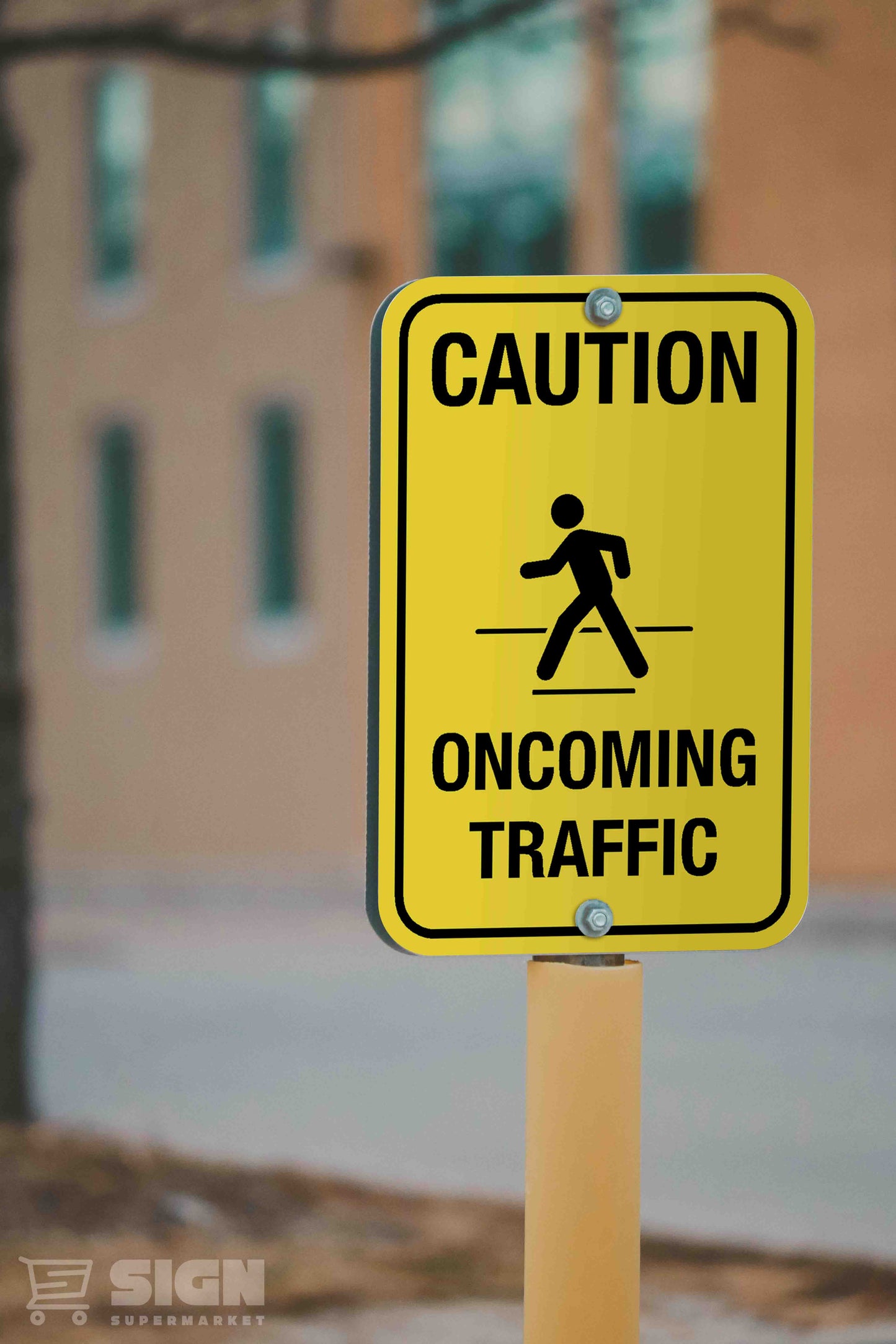 Caution Oncoming Traffic 12" x 18"