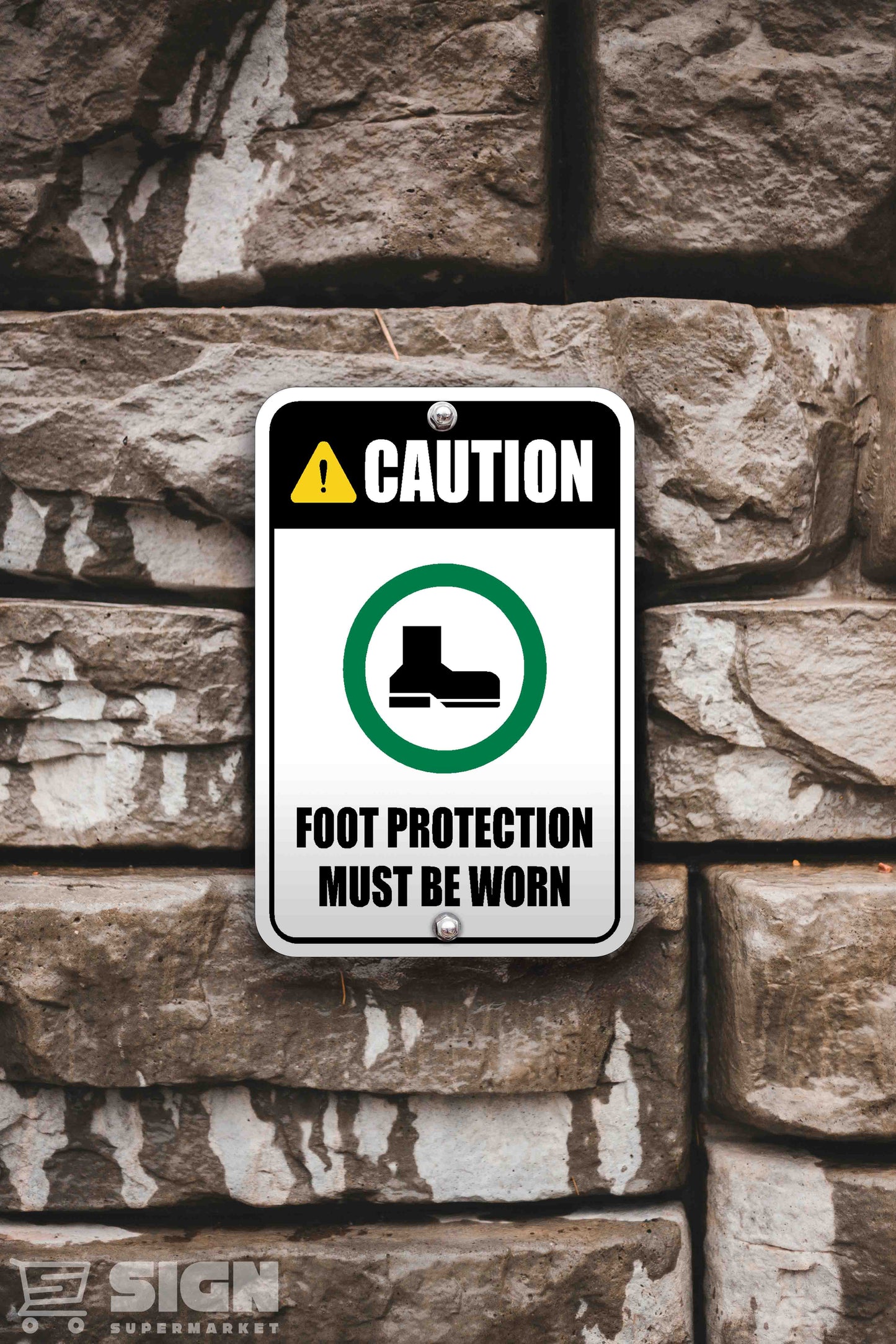 Foot Protection Must Be Worn 12" x 18"