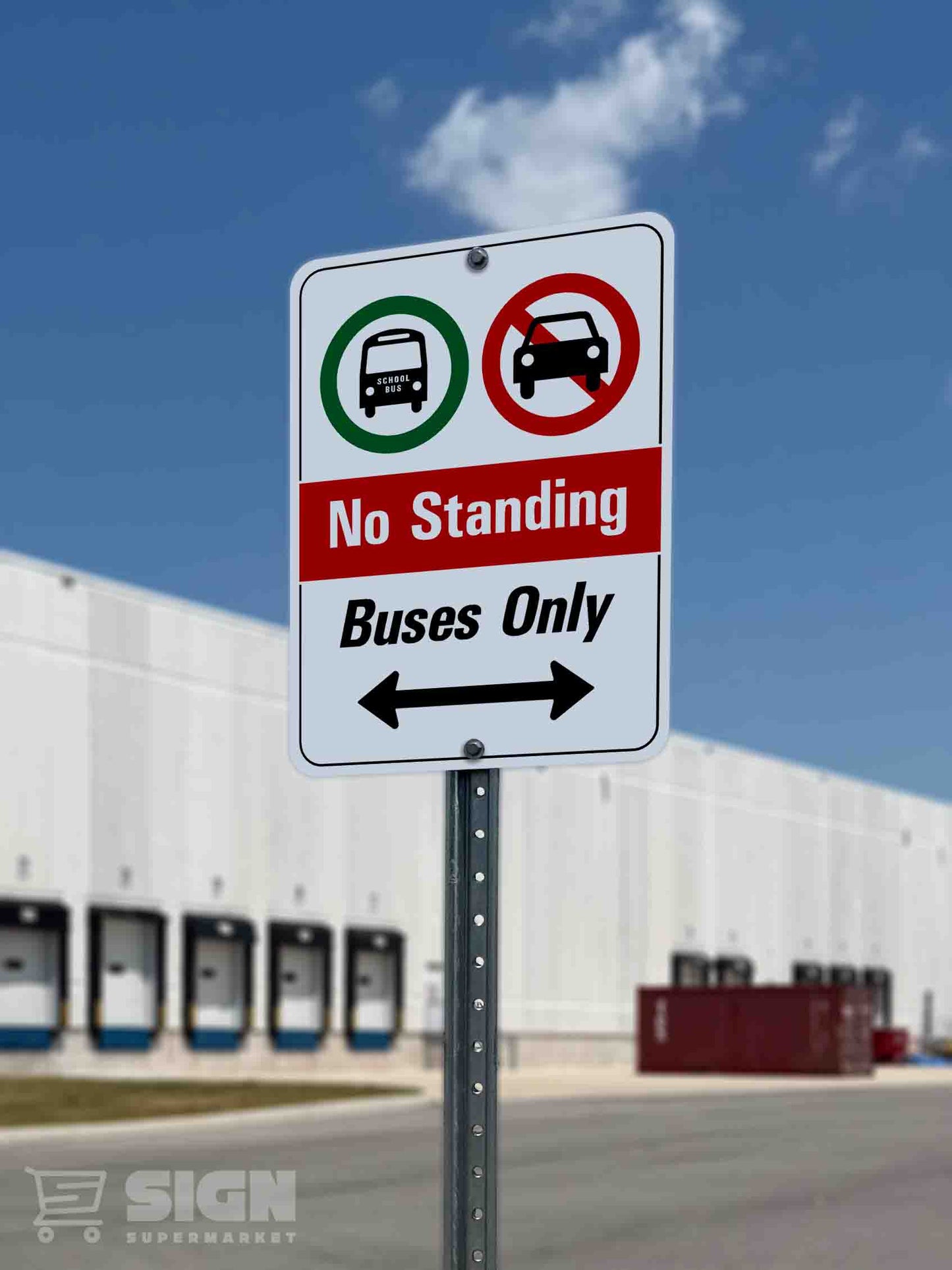 No Standing Buses Only 18" x 24"