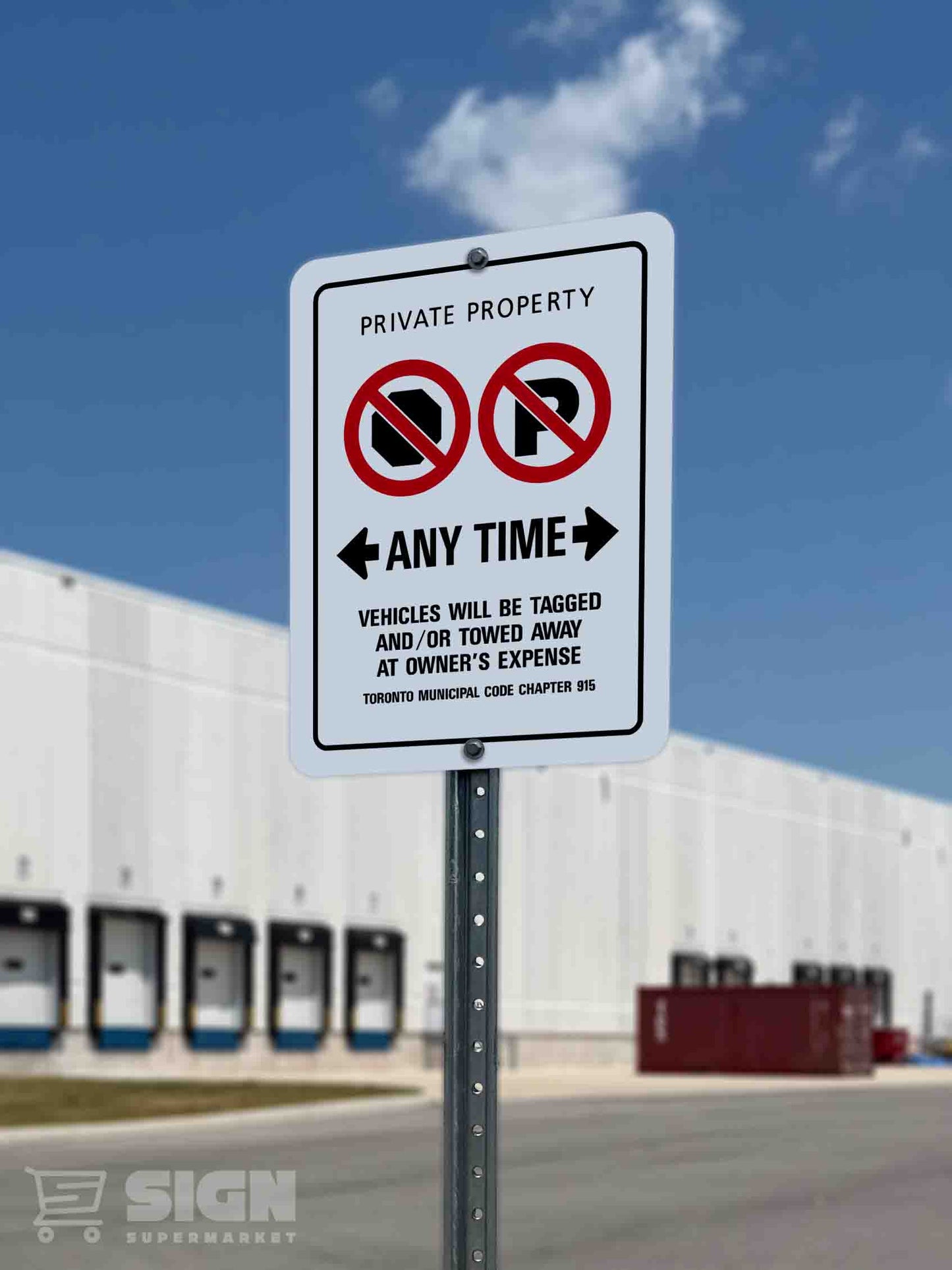 No Stopping or Parking 18" x 24"