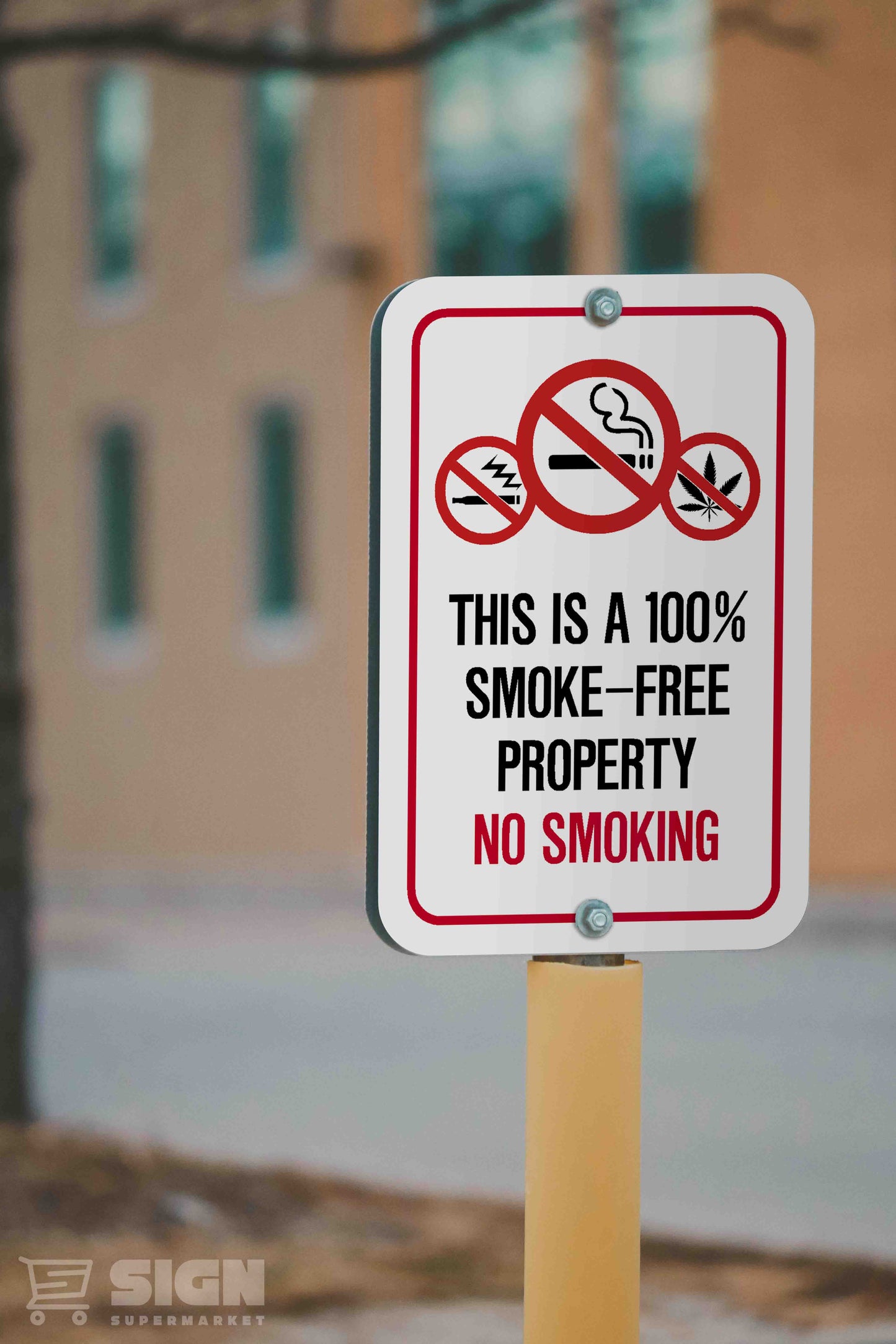 100% Smoke Free 12" x 18"
