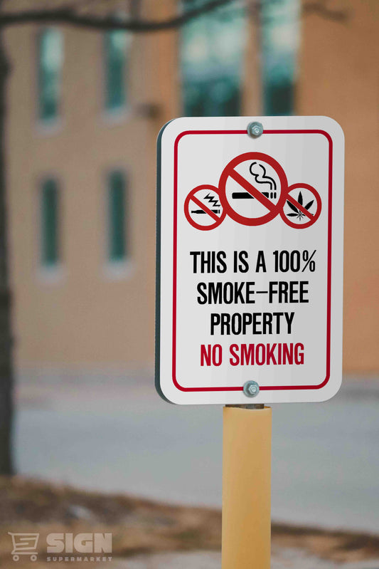 100% Smoke Free 12" x 18"