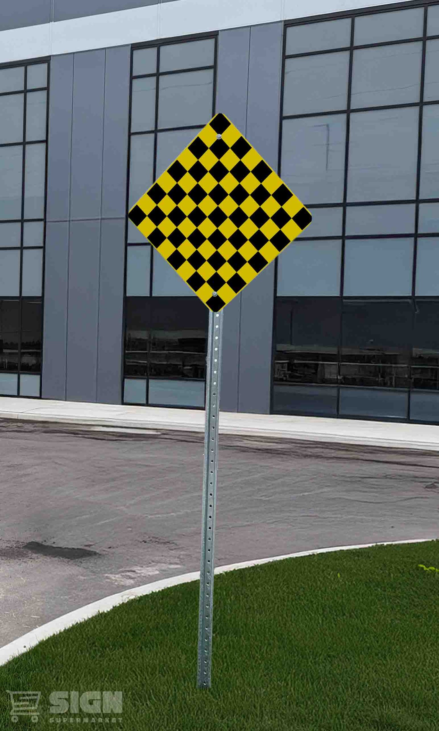 Checkerboard Warning 24" x 24"