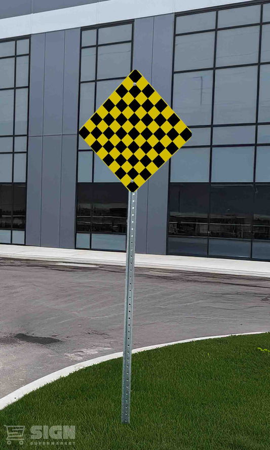 Checkerboard Warning 24" x 24"