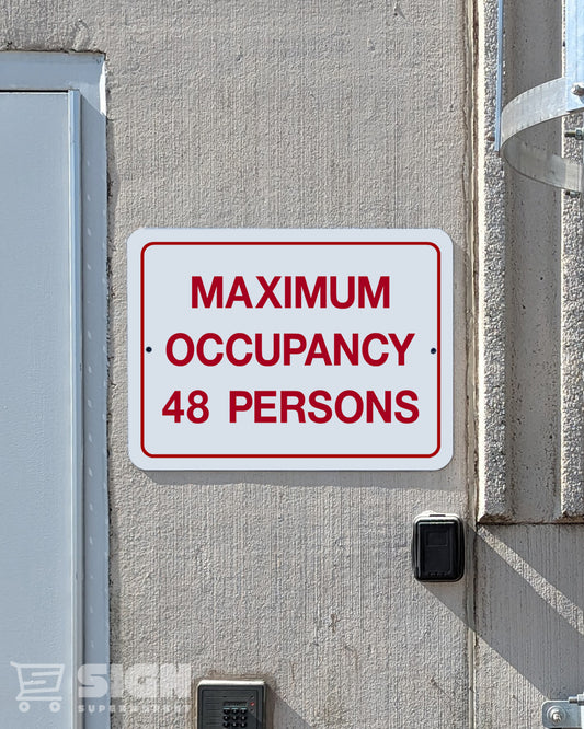 Maximum Occupancy – Safety Sign 18" x 24