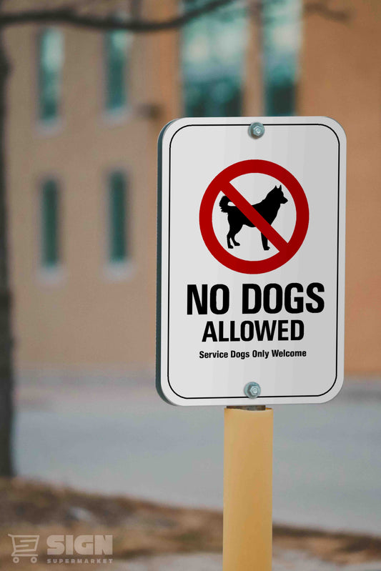 No Dogs Allows 12" x 18"
