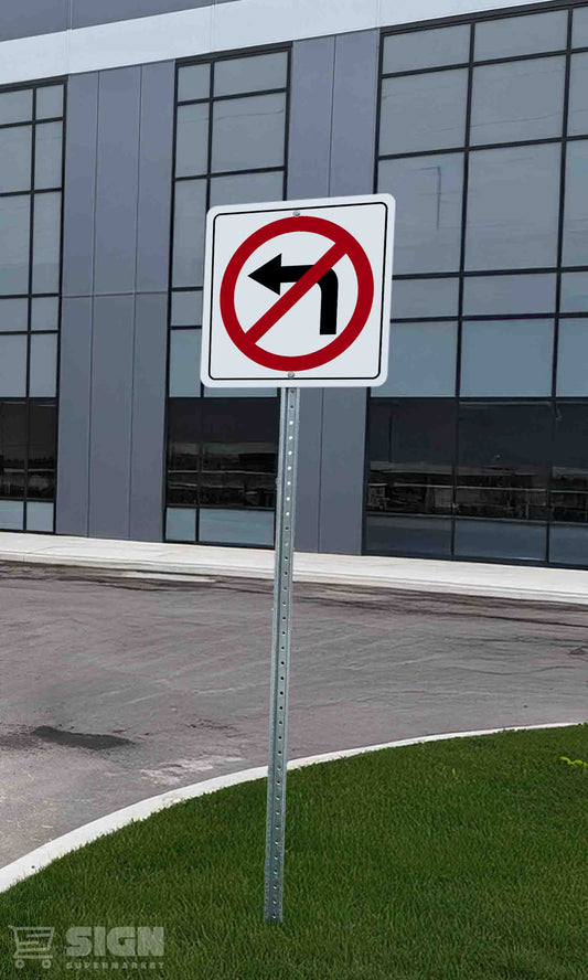 No Left Turn 24" x 24"
