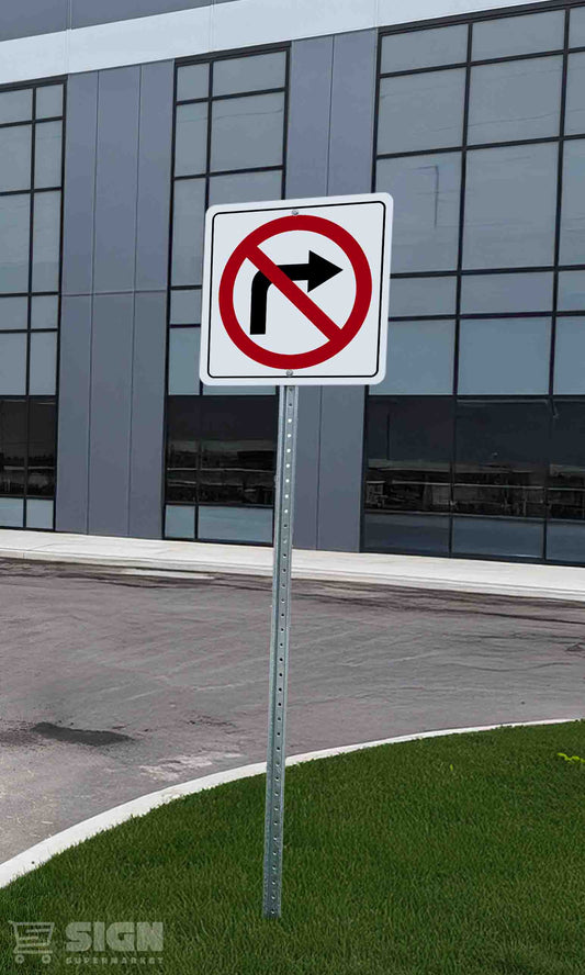 No Right Turn 24" x 24"