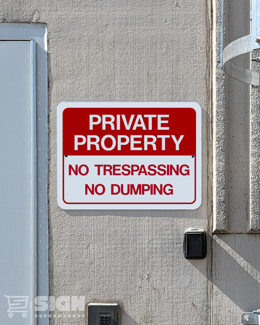 No Trespassing or Dumping – Safety Sign 18" x 24"