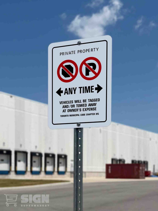 No Stopping or Parking 18" x 24"