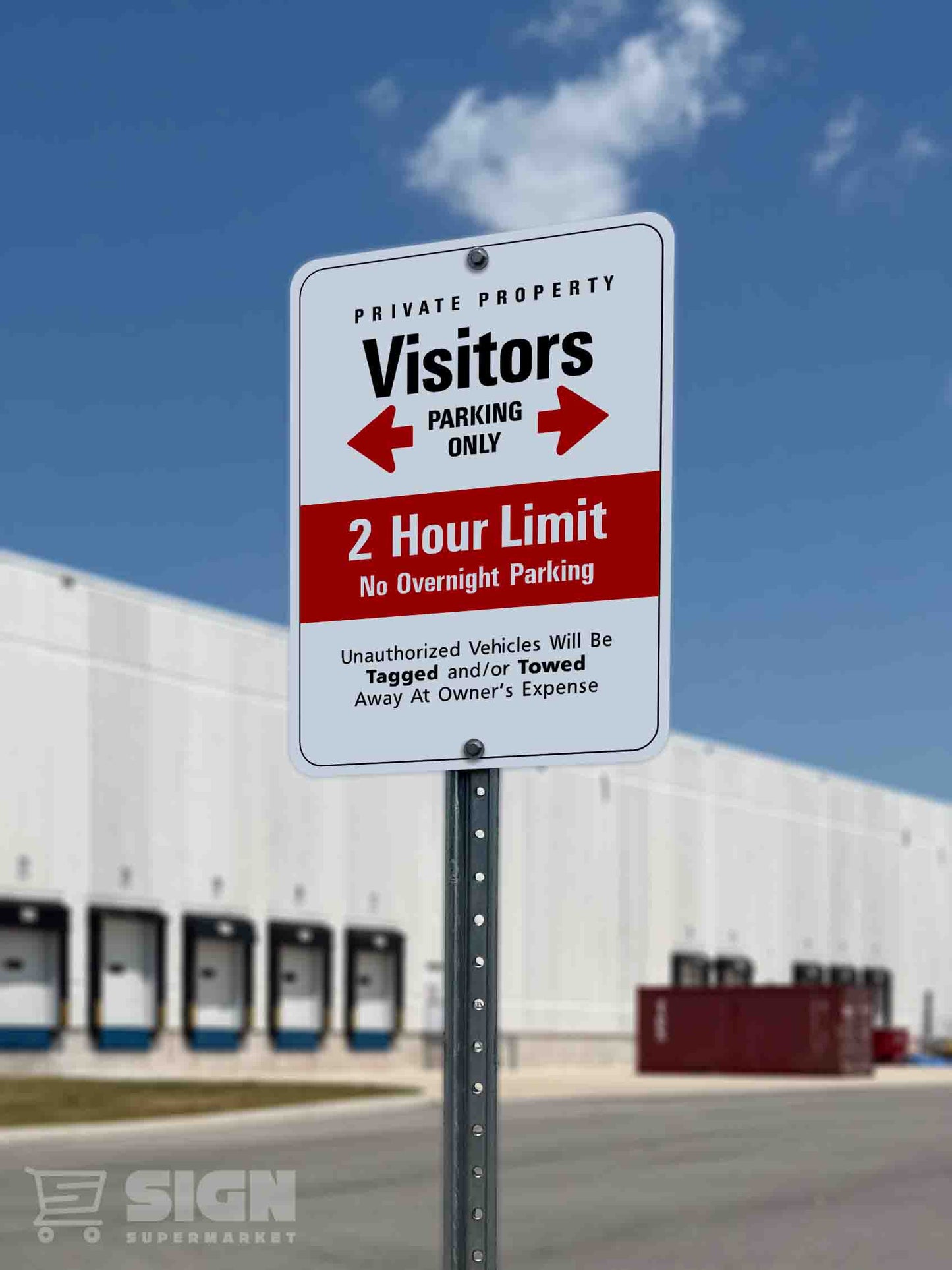 Visitors 2 Hour Limit 18" x 24"