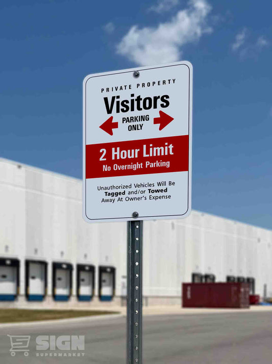 Visitors 2 Hour Limit 18" x 24"
